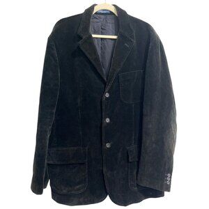 Polo By Ralph Lauren Mens Corduroy Blazer Jacket Vintage Brown Black Size XL